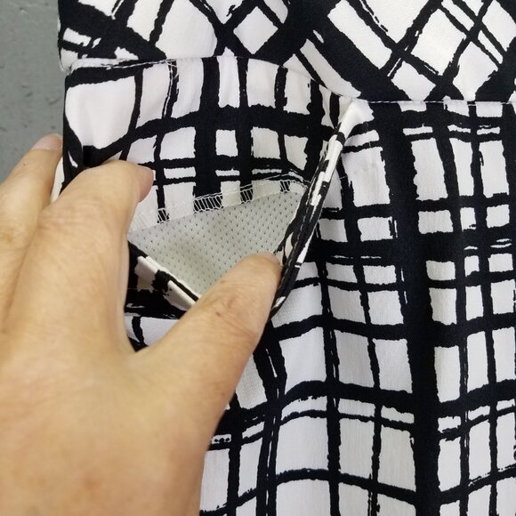 Swing Control Pants Women's 2 Paint Stripe Print Black & White Mid-Rise Golf NEW - Picture 4 of 16